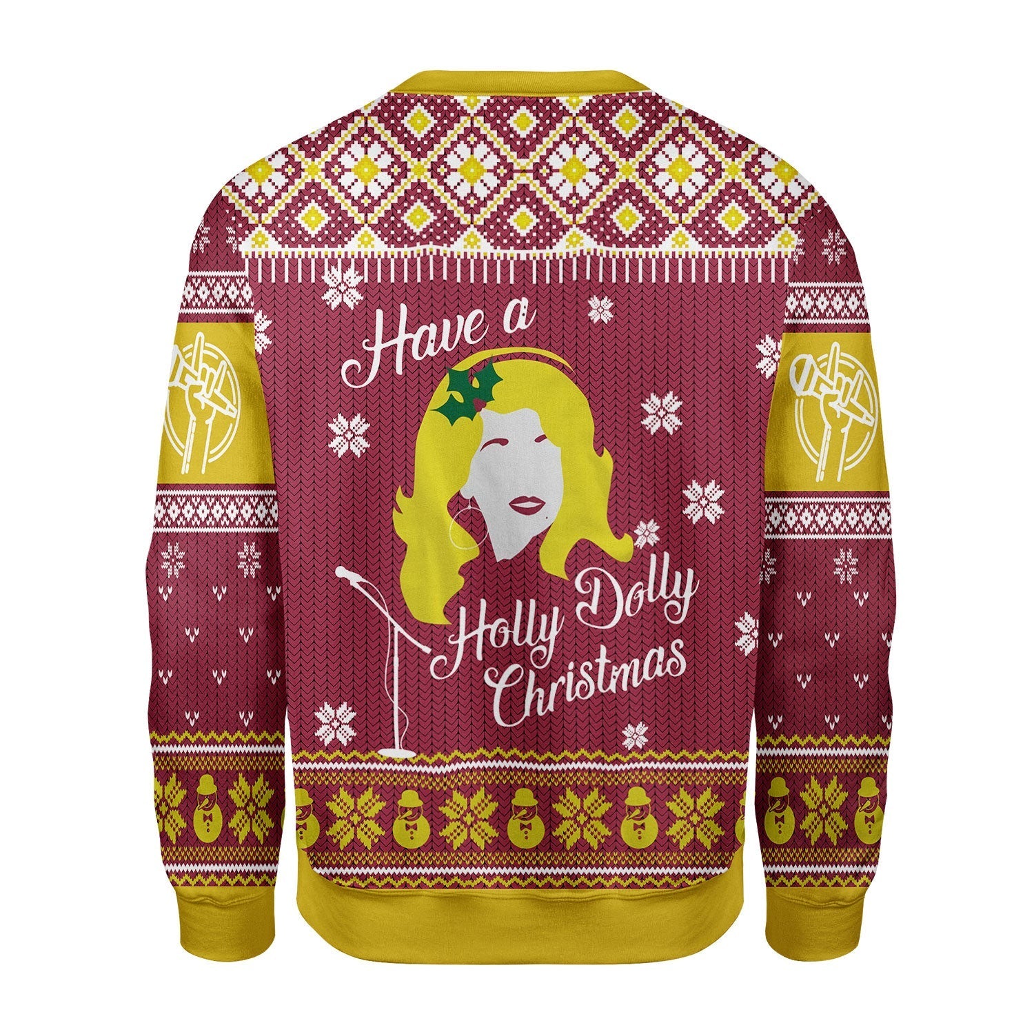 YMskins Christmas Sweater Have A Holly Dolly 3D Apparel