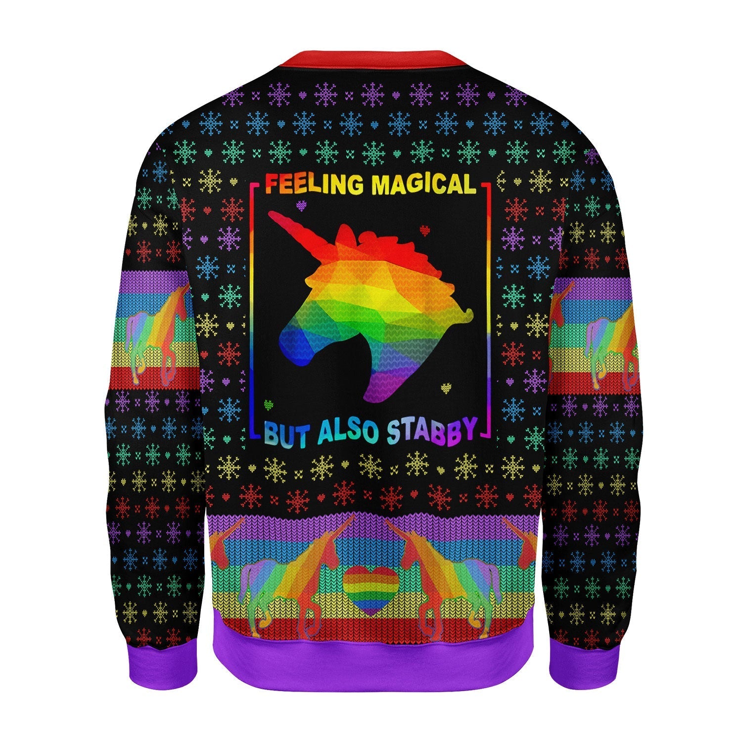 YMskins Christmas Sweater Feeling Magical But Also Stabby 3D Apparel