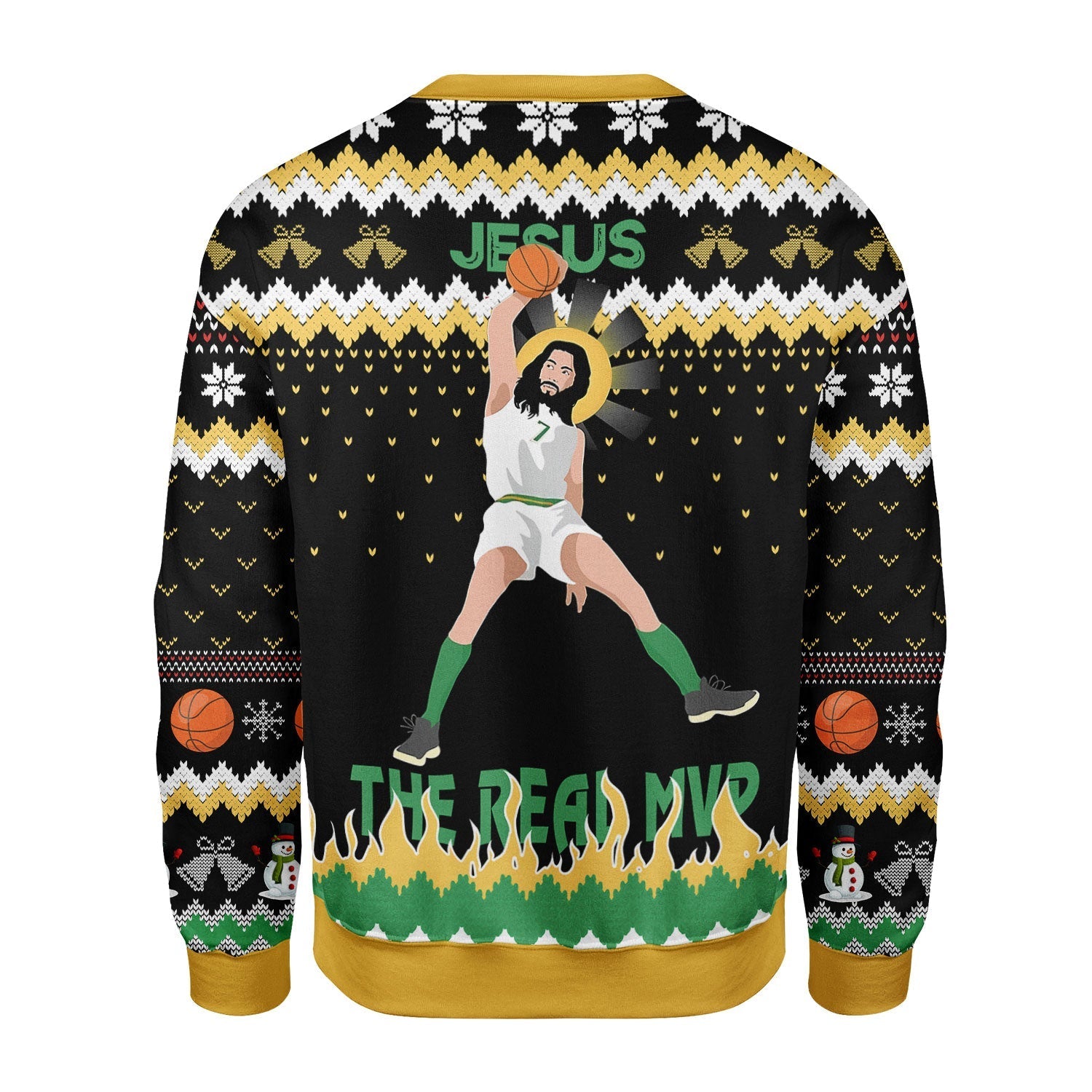 YMskins Christmas Sweater The Real MVP 3D Apparel