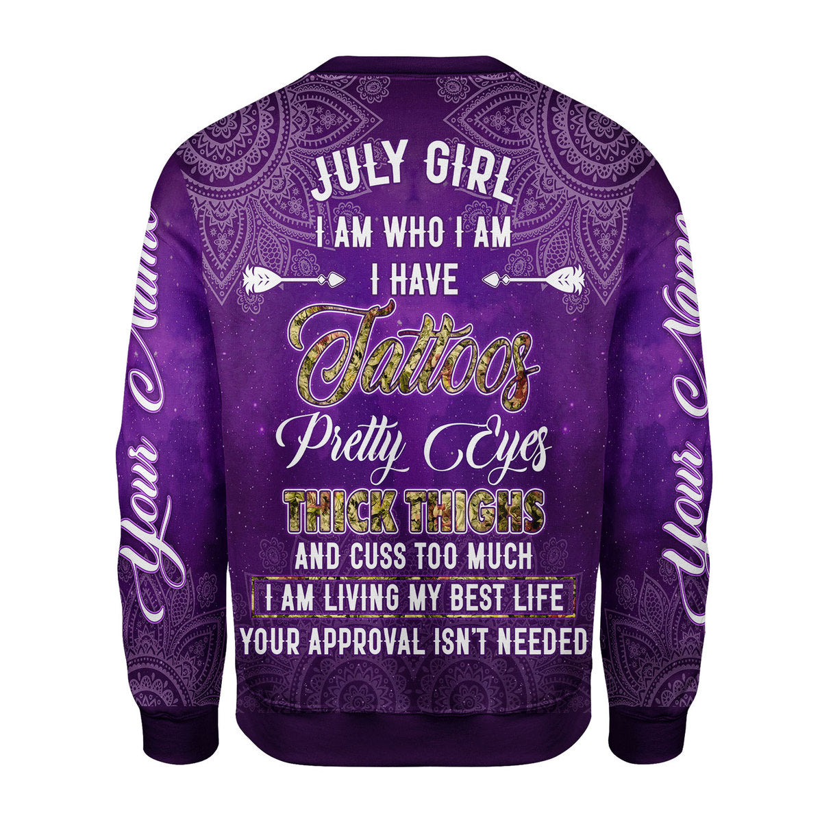 YMskins Personalized Tops July Girl I Have Tattoos All Over Printed