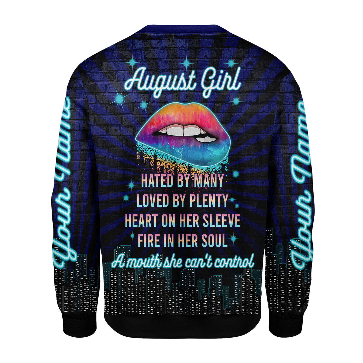 YMskins Personalized Ugly Sweater August Girl All Over Printed