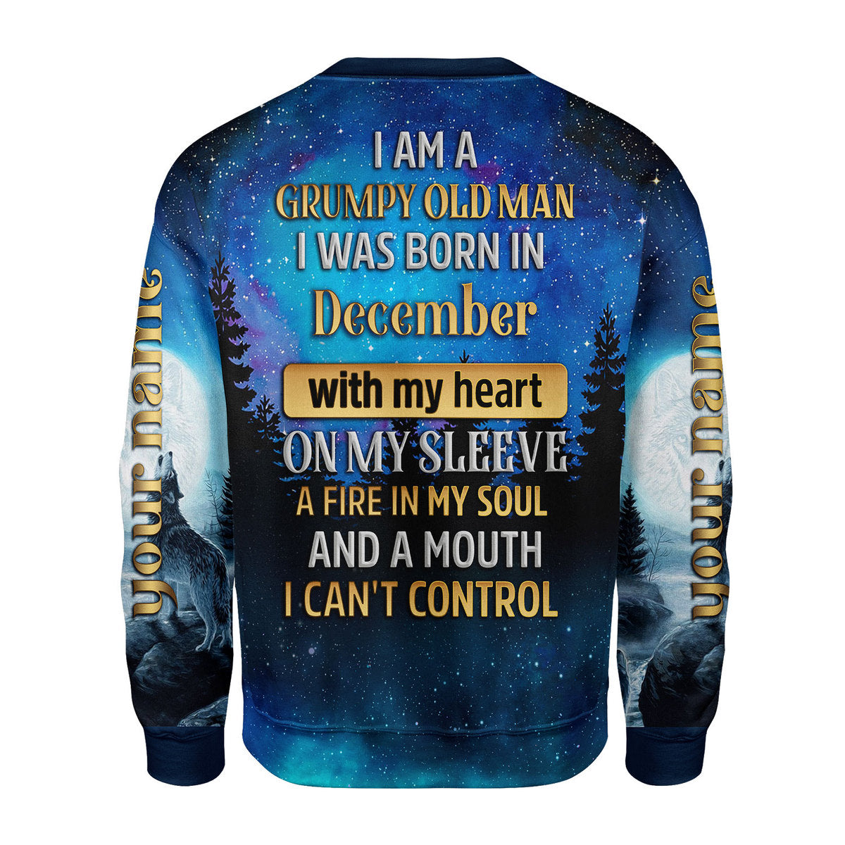 YMskins Personalized Ugly Sweater I Was Born In December All Over Printed