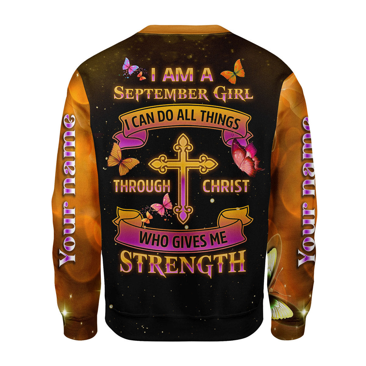 YMskins Personalized Ugly Sweater I Am A September Girl All Over Printed