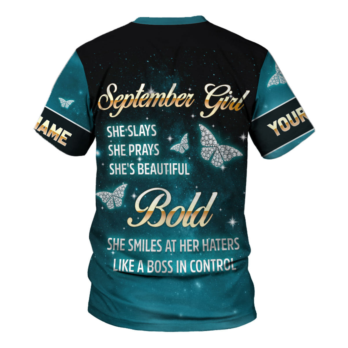 YMskins Personalized T-shirt September Girl All Over Printed