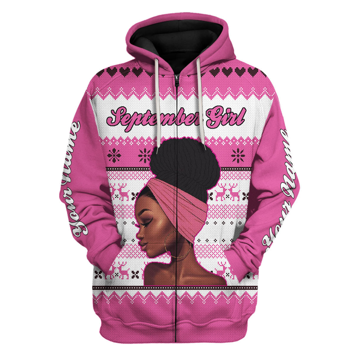 YMskins Personalized Hoodie September Girl All Over Printed