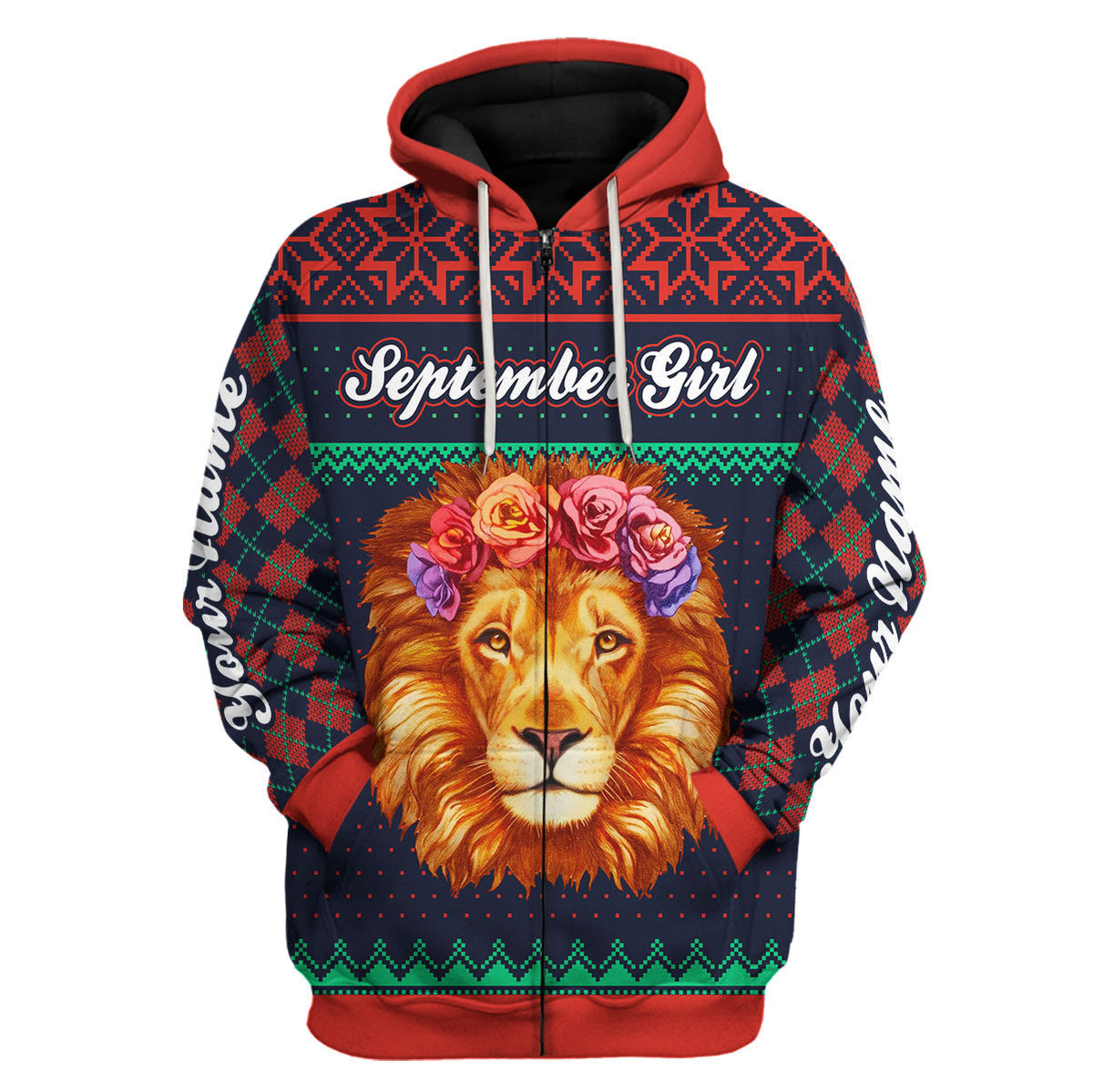 YMskins Personalized Hoodie September Girl All Over Printed