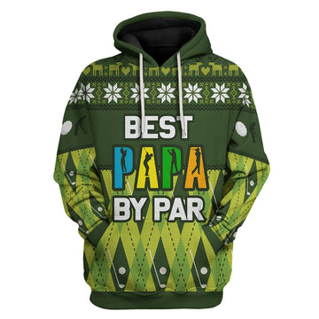 YMskins Unisex Hoodie Best Papa By Par 3D Apparel