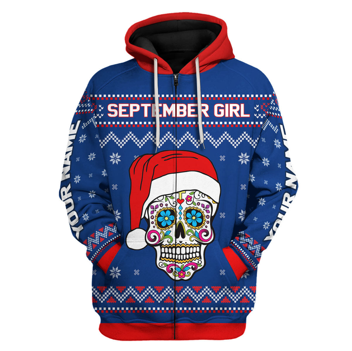 YMskins Personalized Hoodie September Girl I Am Who I Am All Over Printed