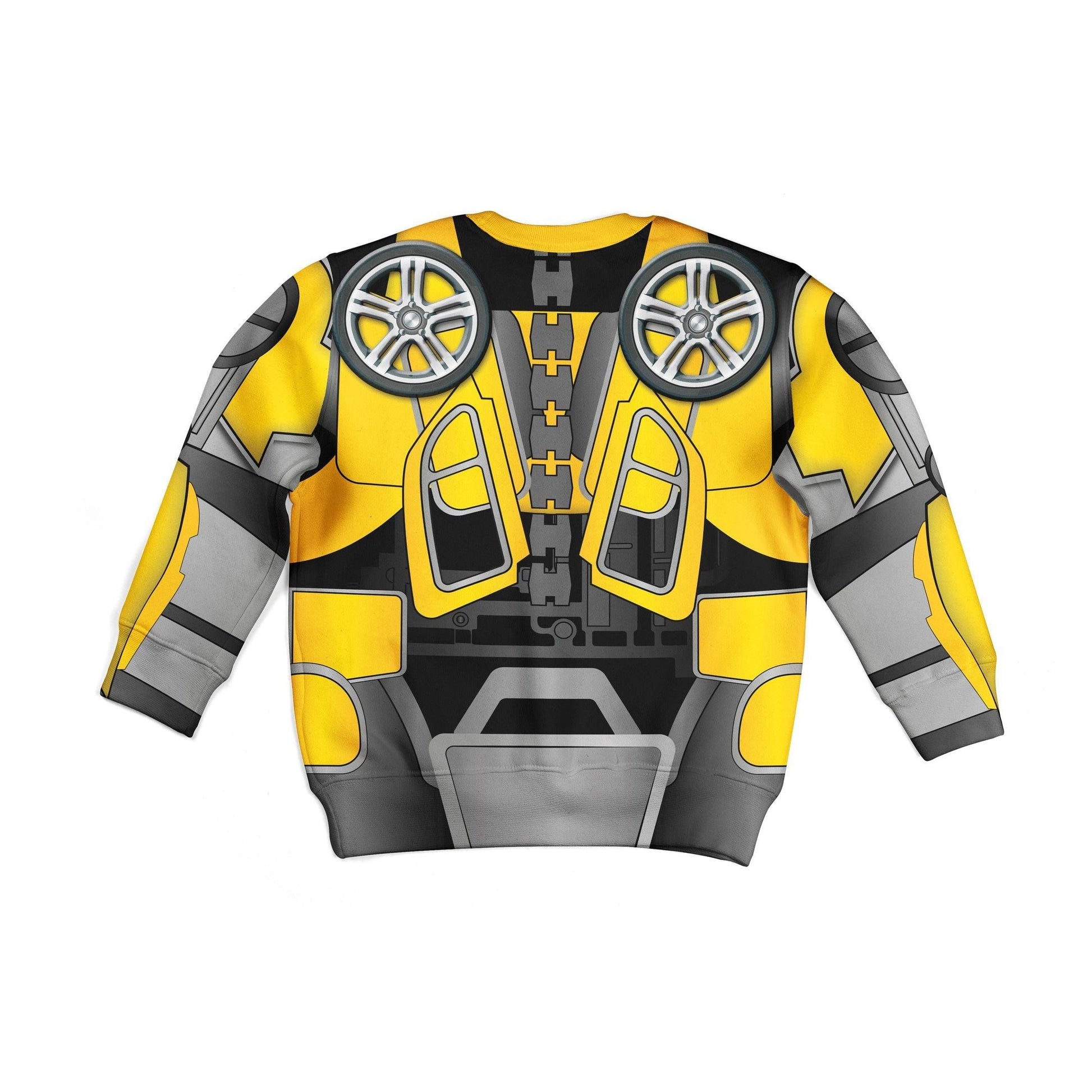 Gearhomie Bumblebee Kid Costume Cosplay Hoodie Sweatshirt T-Shirt - Gearhomie.com