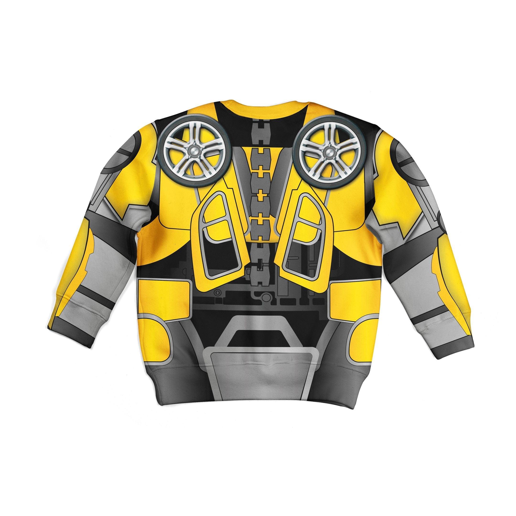 Gearhomie Bumblebee Kid Costume Cosplay Hoodie Sweatshirt T-Shirt - Gearhomie.com