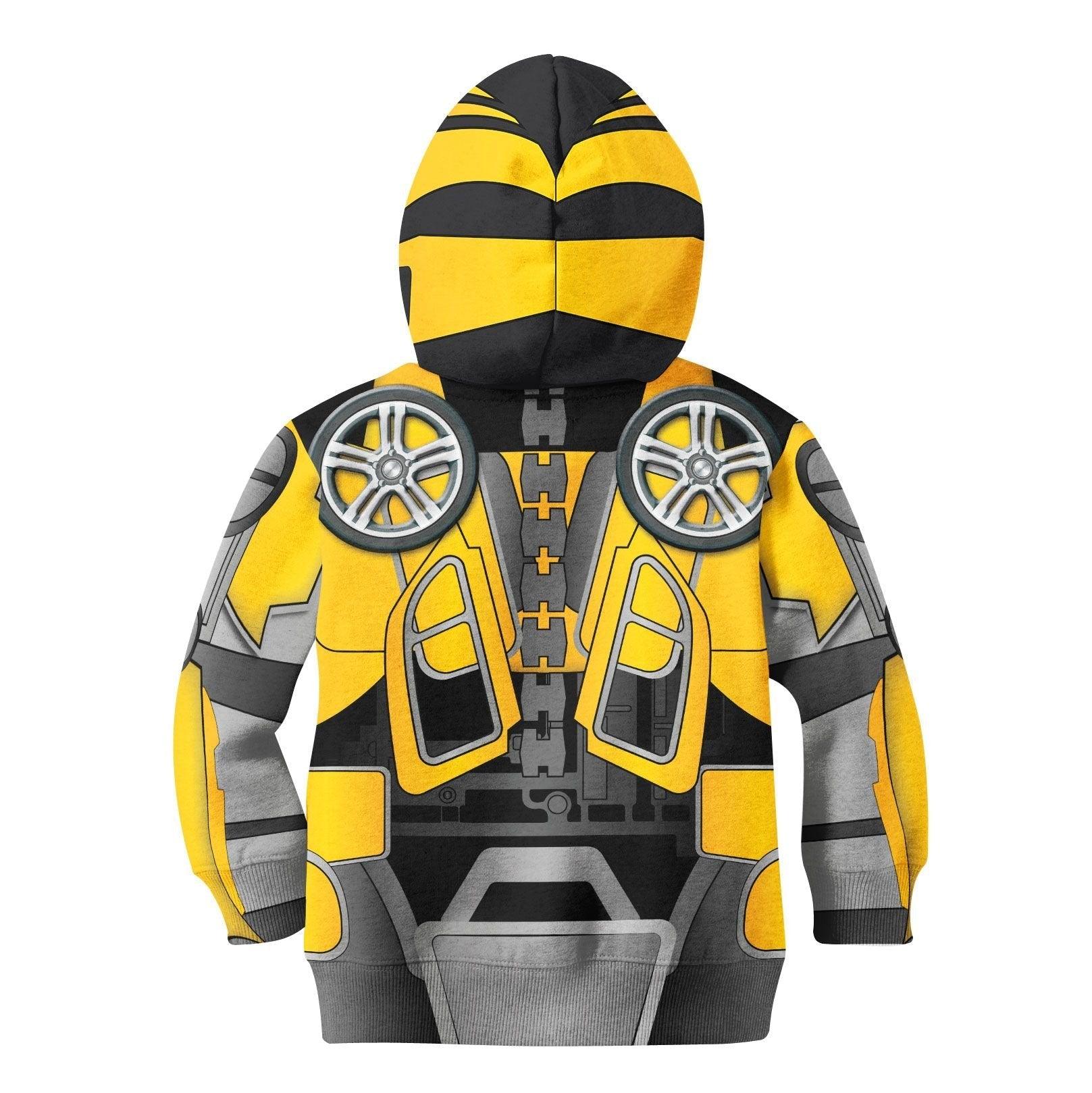 Gearhomie Bumblebee Kid Costume Cosplay Hoodie Sweatshirt T-Shirt - Gearhomie.com