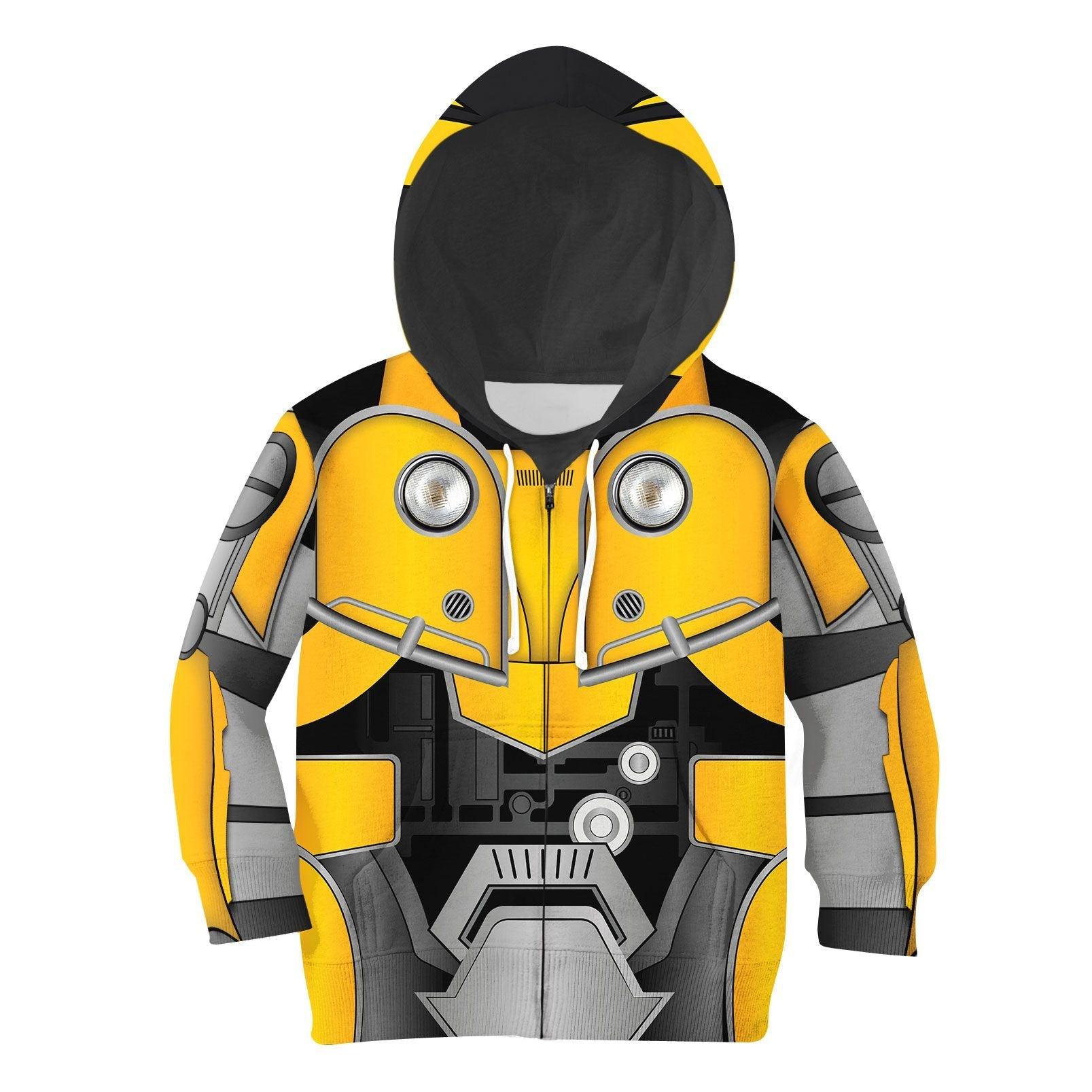 Gearhomie Bumblebee Kid Costume Cosplay Hoodie Sweatshirt T-Shirt - Gearhomie.com