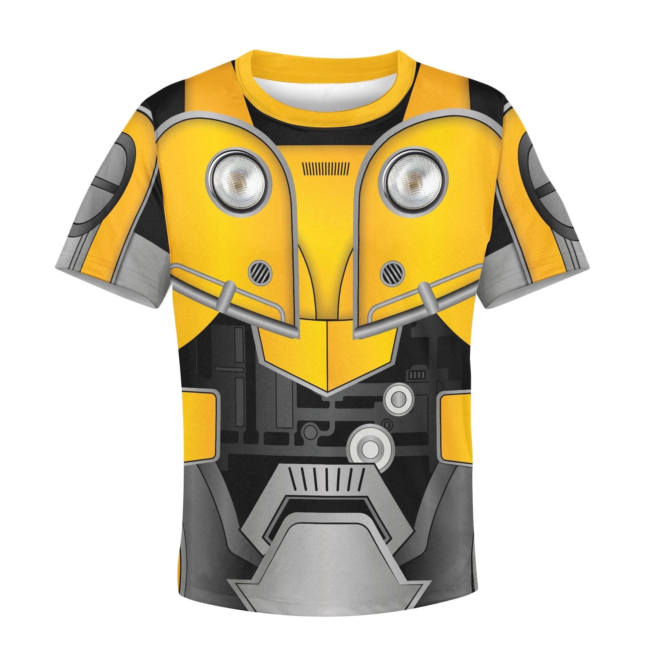 Gearhomie Bumblebee Kid Costume Cosplay Hoodie Sweatshirt T-Shirt - Gearhomie.com