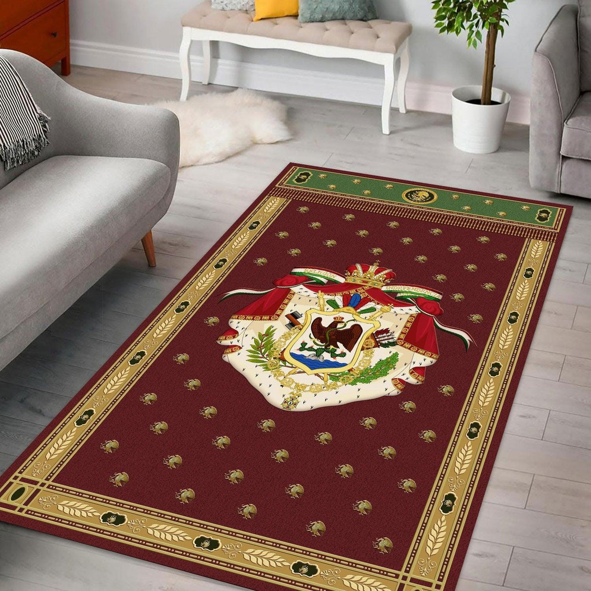 First Mexico Coat of Arms Rug - DucG