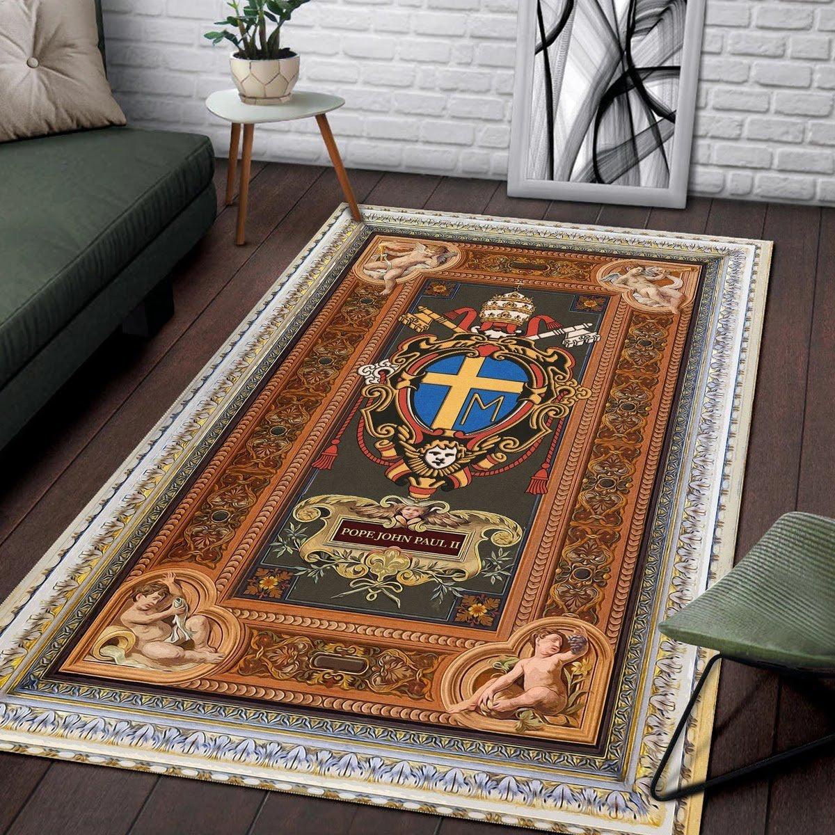 Pope John Paul II Coat of Arms Rug - OodieGang