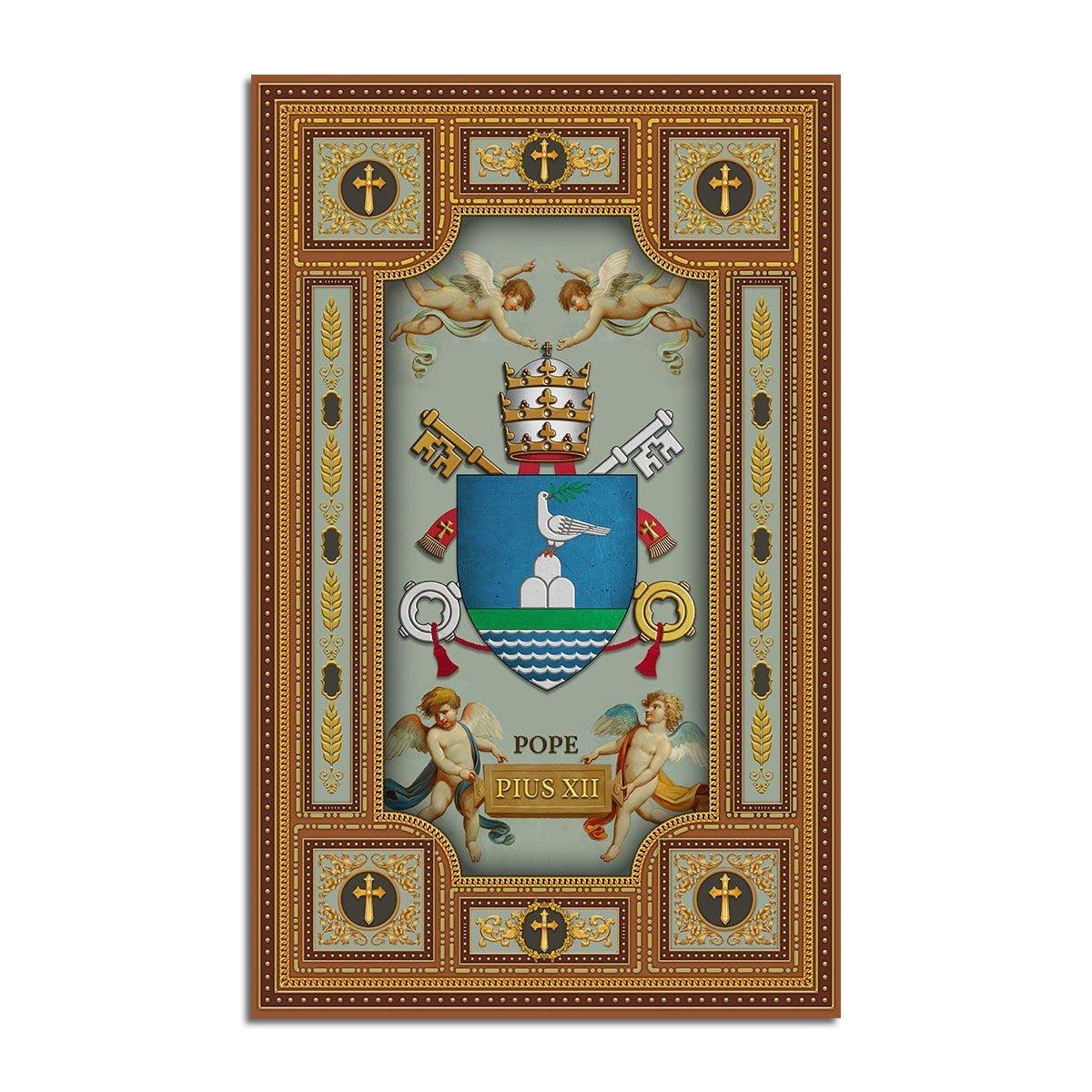 Pope Pius XII Coat Of Arms Rug - OodieGang