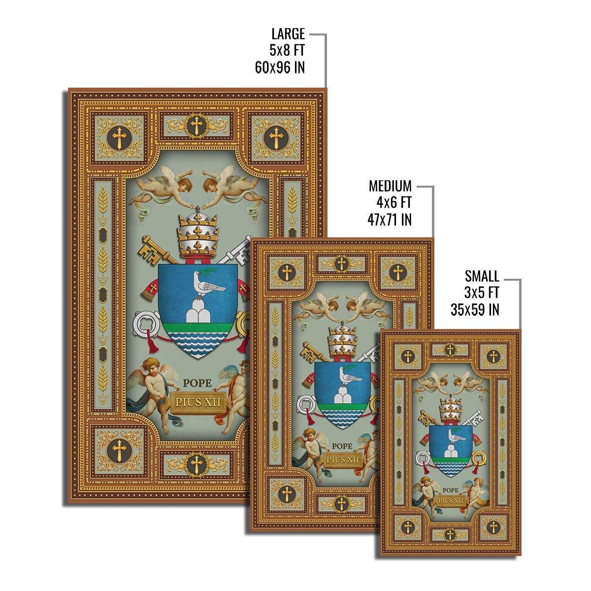 Pope Pius XII Coat Of Arms Rug - OodieGang