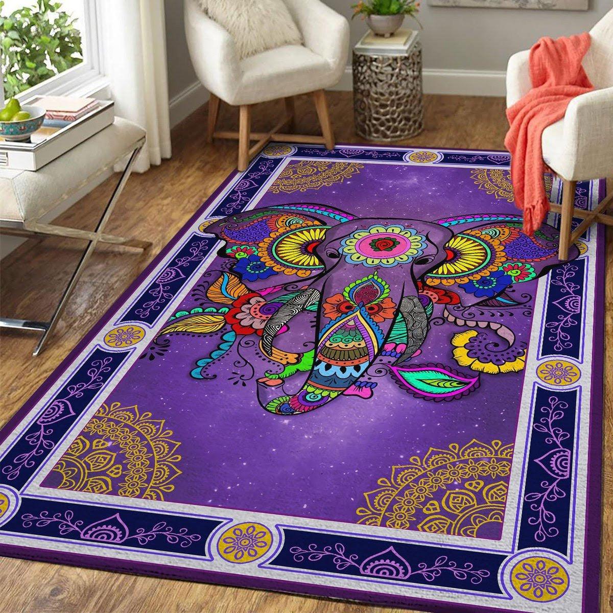 Mandala Elephant Rug - DucG