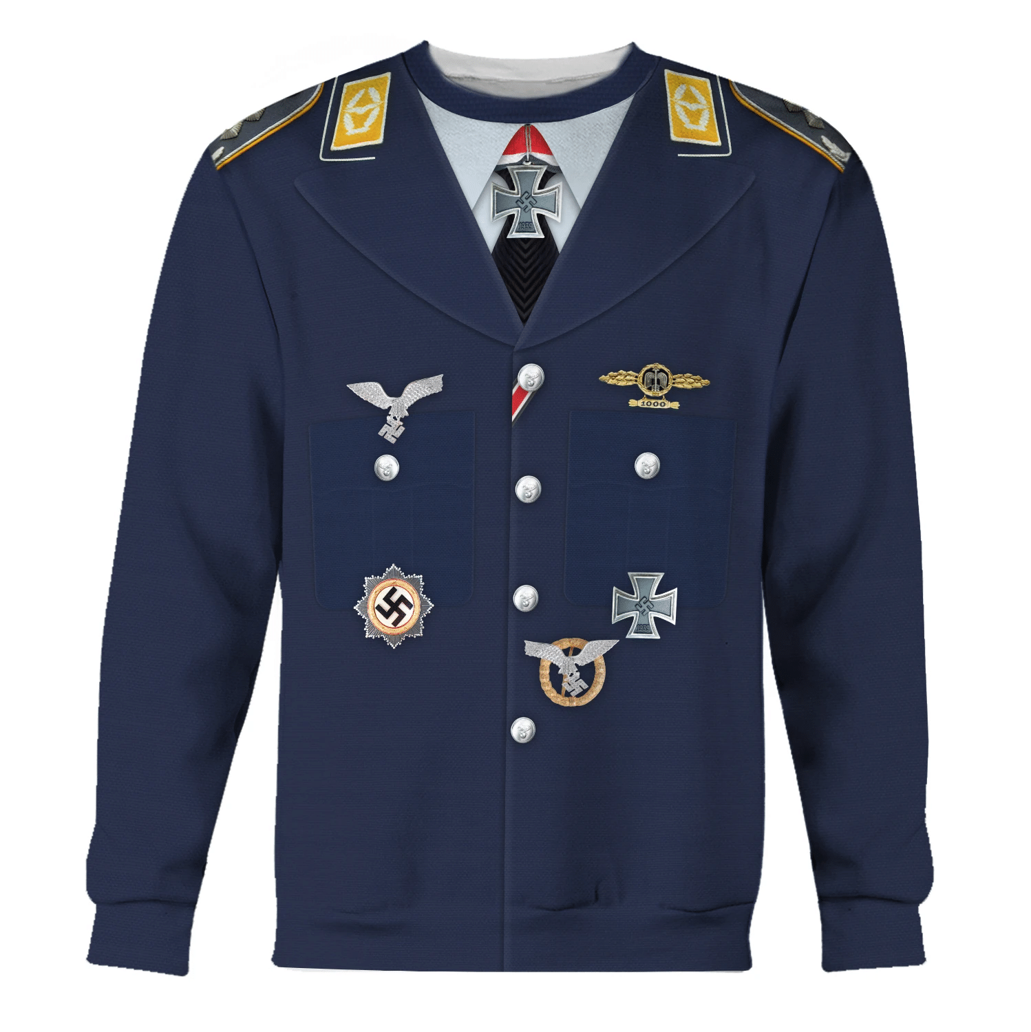 YMskins WWII Erich Alfred Hartmann Costume Hoodie Sweatshirt T-Shirt Tracksuit