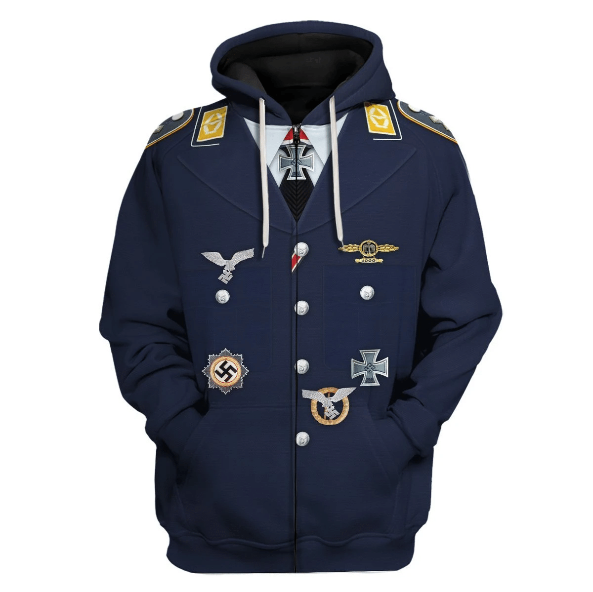 YMskins WWII Erich Alfred Hartmann Costume Hoodie Sweatshirt T-Shirt Tracksuit