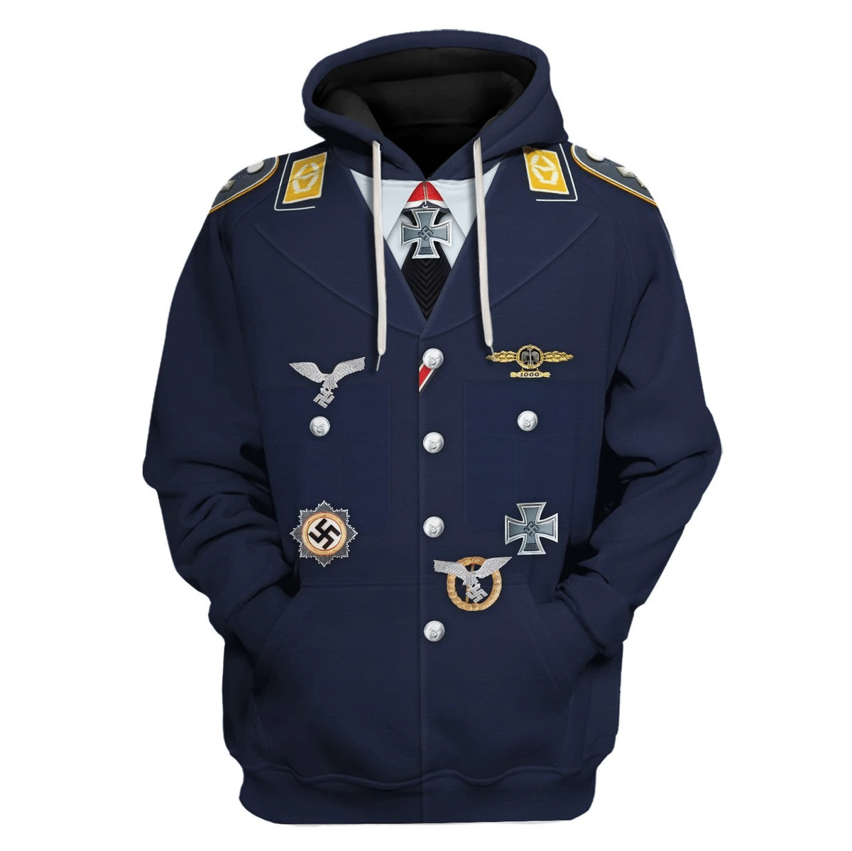 YMskins WWII Erich Alfred Hartmann Costume Hoodie Sweatshirt T-Shirt Tracksuit