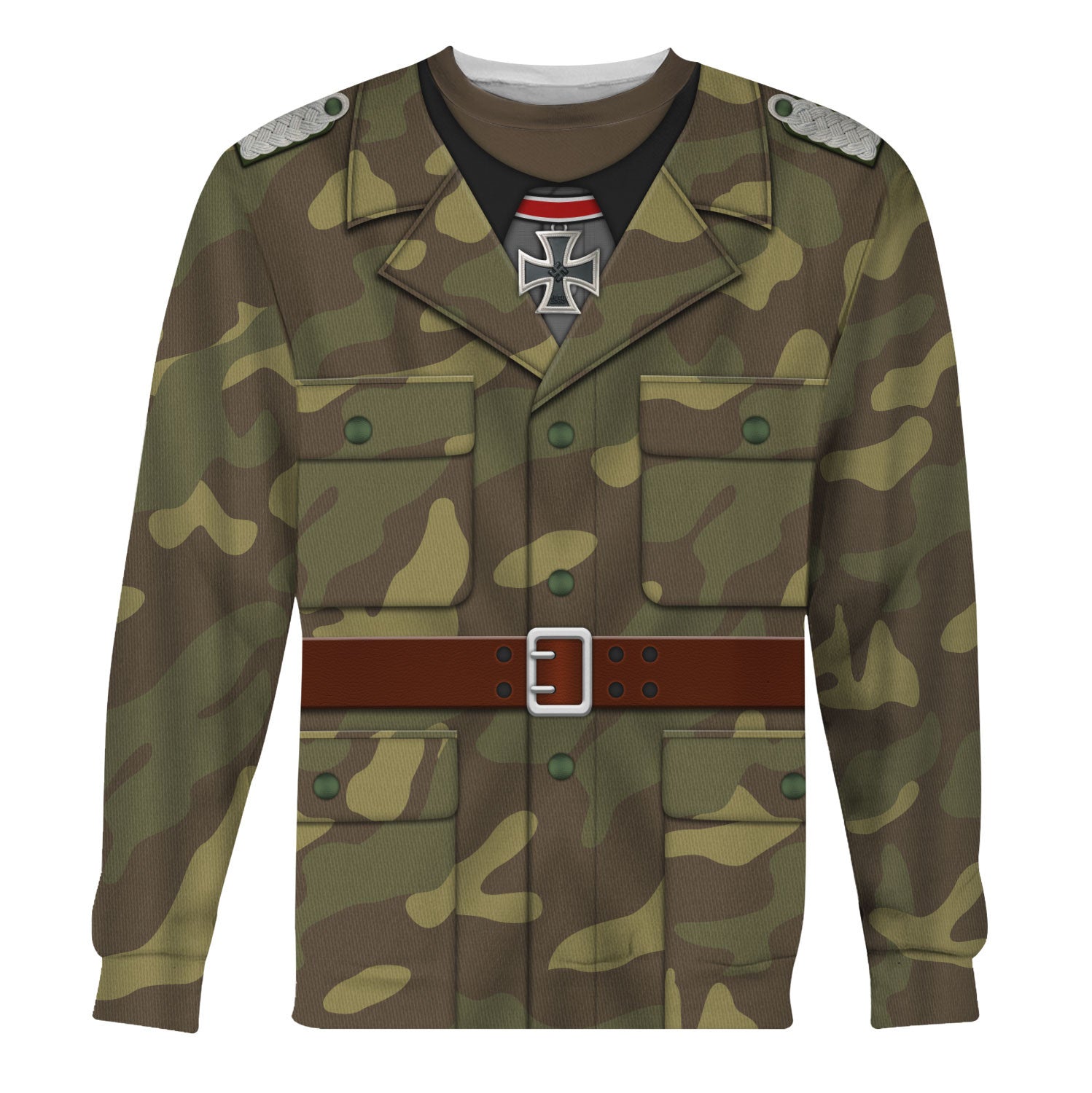 YMskins German SS Italian Camo M40 World War II Costume Hoodie Sweatshirt T-Shirt Tracksuit