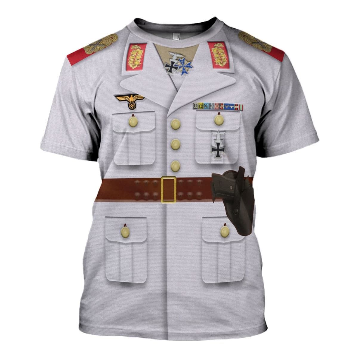 YMskins Erwin Rommel WWII German Soldier Costume Hoodie Sweatshirt T-Shirt Tracksuit