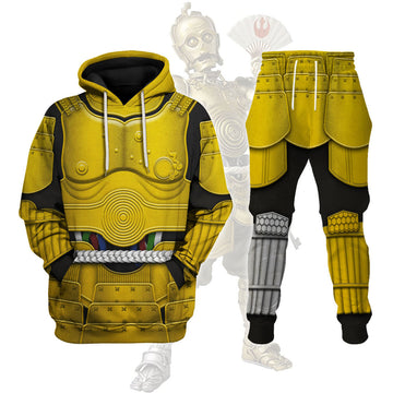C-3PO Samurai Hoodies Pullover Sweatshirt Tracksuit