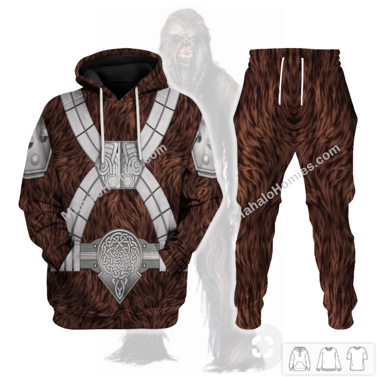 Black Krrsantan Hoodies Pullover Sweatshirt Tracksuit, Brown