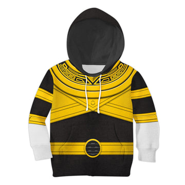 YMskins Gold Power Rangers Zeo Costumes Hoodie Sweatshirt T-shirt Kid Tops