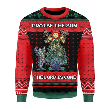 Gearhomies Christmas Unisex Sweater Praise The Sun The Lord Is Come 3D Apparel