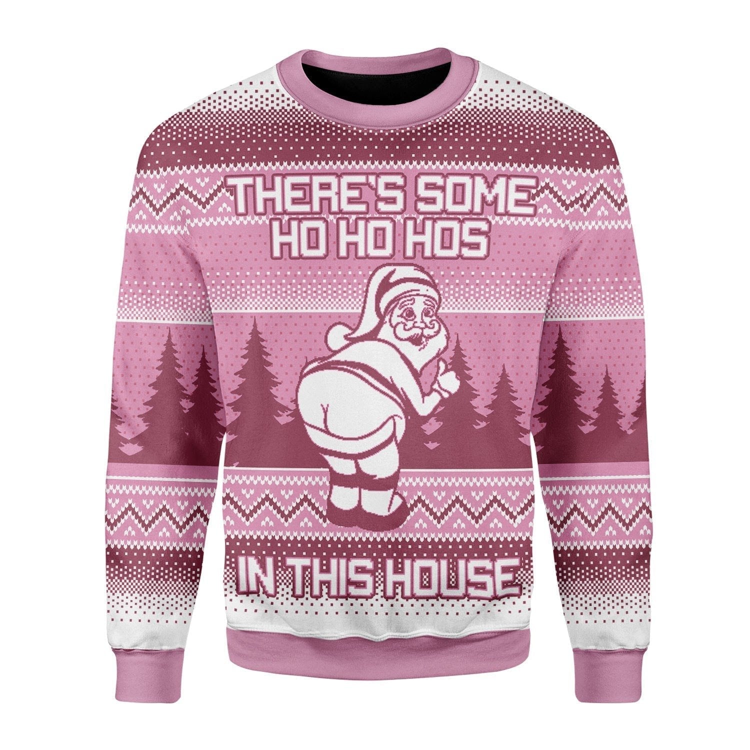 YMskins Christmas Sweater There's Some Hos In This House 3D Apparel
