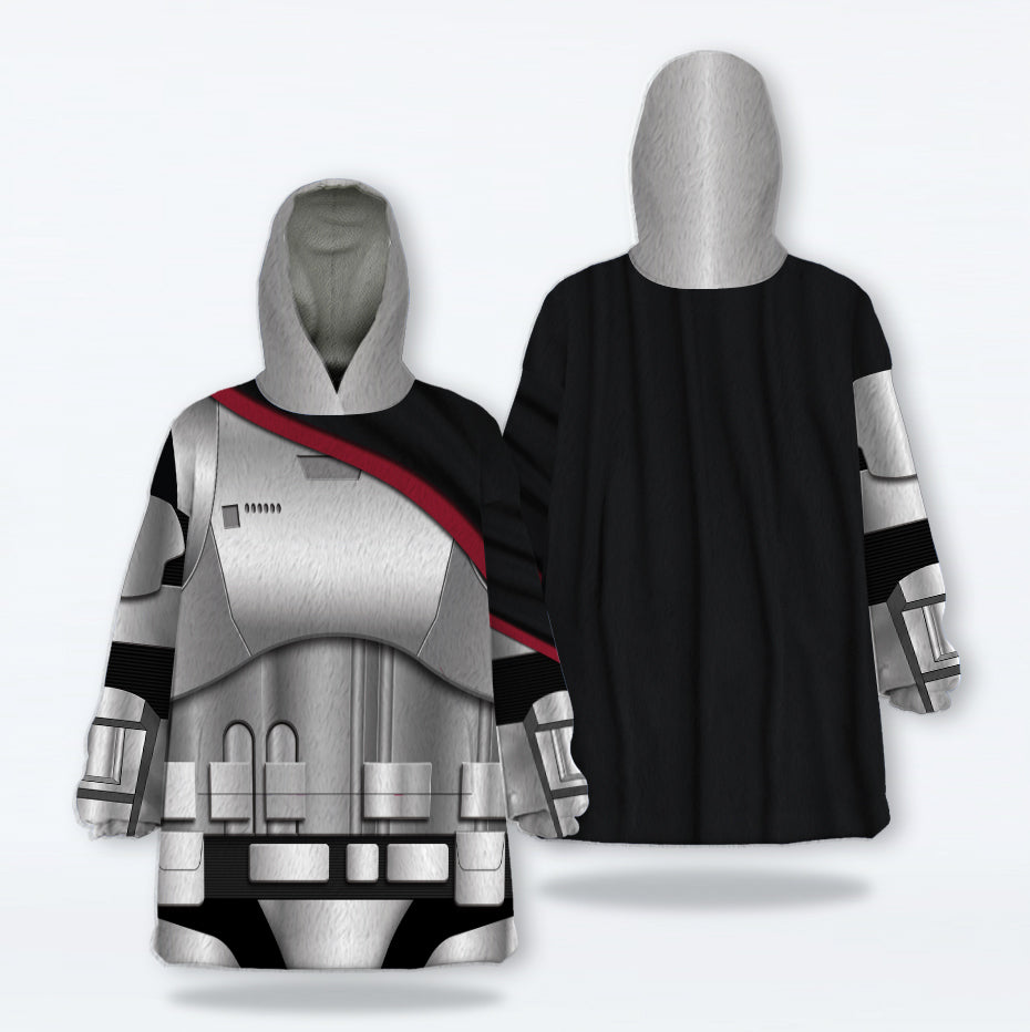 MakerHuman Captain Phasma's Armor Cosplay & Costume Over Size Hoodie Fleece One Size