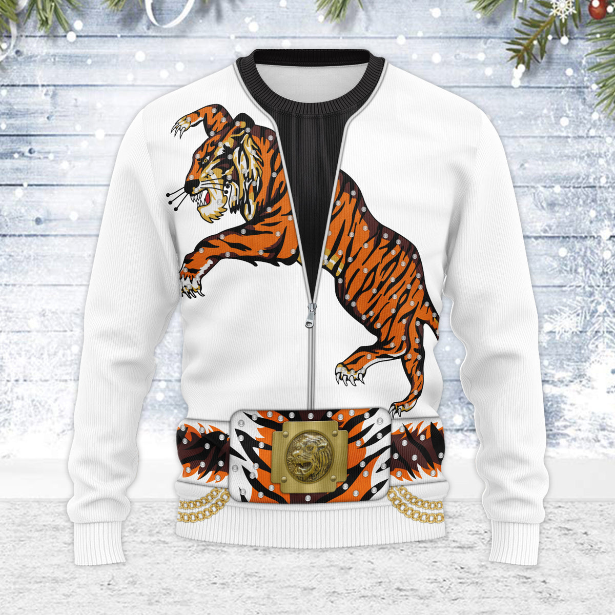 MakerHuman Elvis The Tiger Christmas Wool Sweater