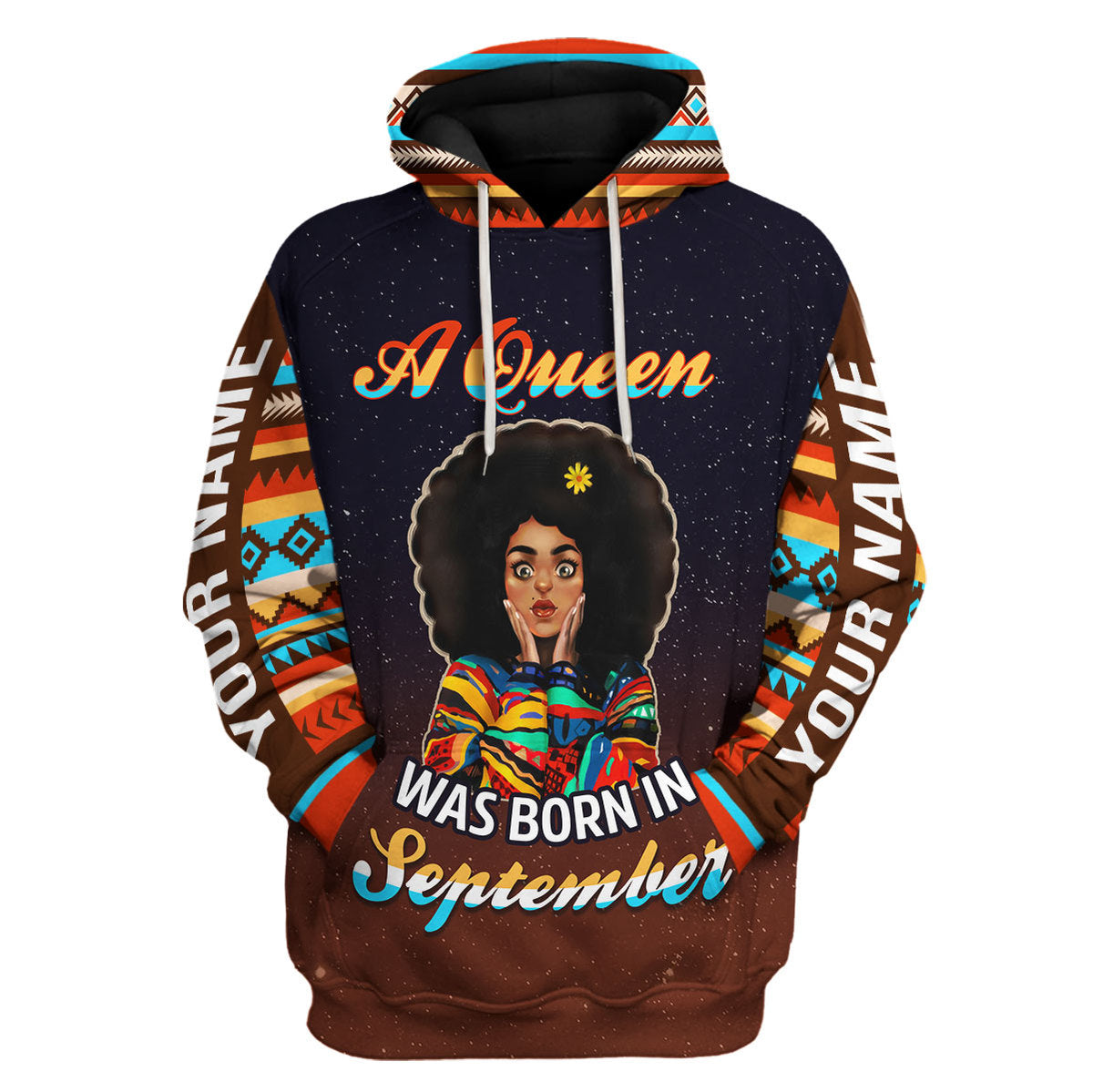 YMskins Personalized Hoodie September Girl All Over Printed