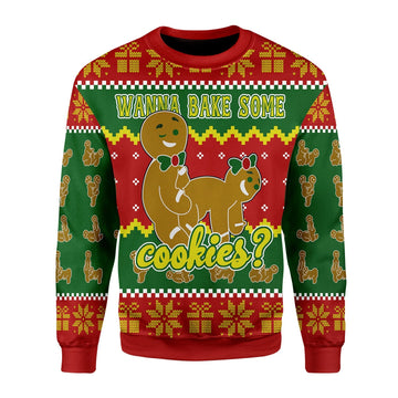 YMskins Christmas Sweater Wanna Bake Some Cookies? 3D Apparel