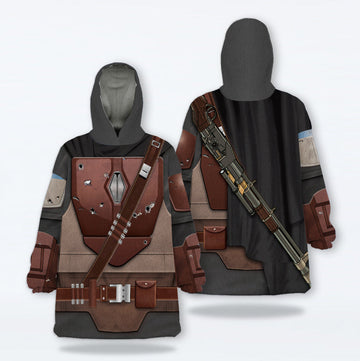 MakerHuman Mandalorian Cosplay & Costume Over Size Hoodie Fleece One Size