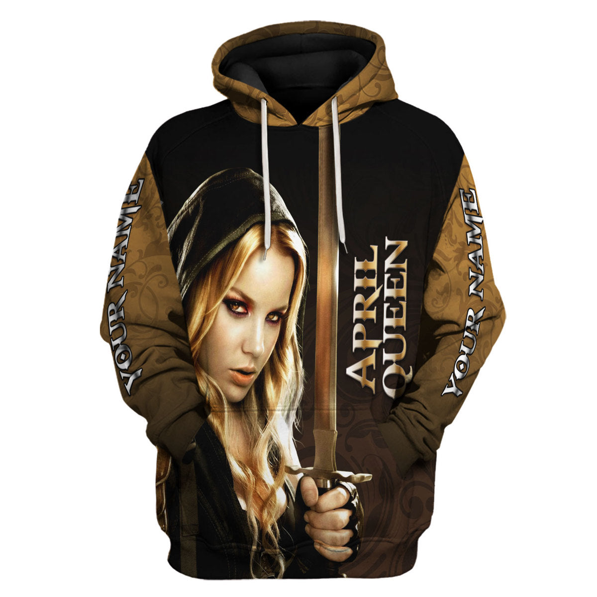 YMskins Personalized Hoodie I'm An April Girl All Over Printed