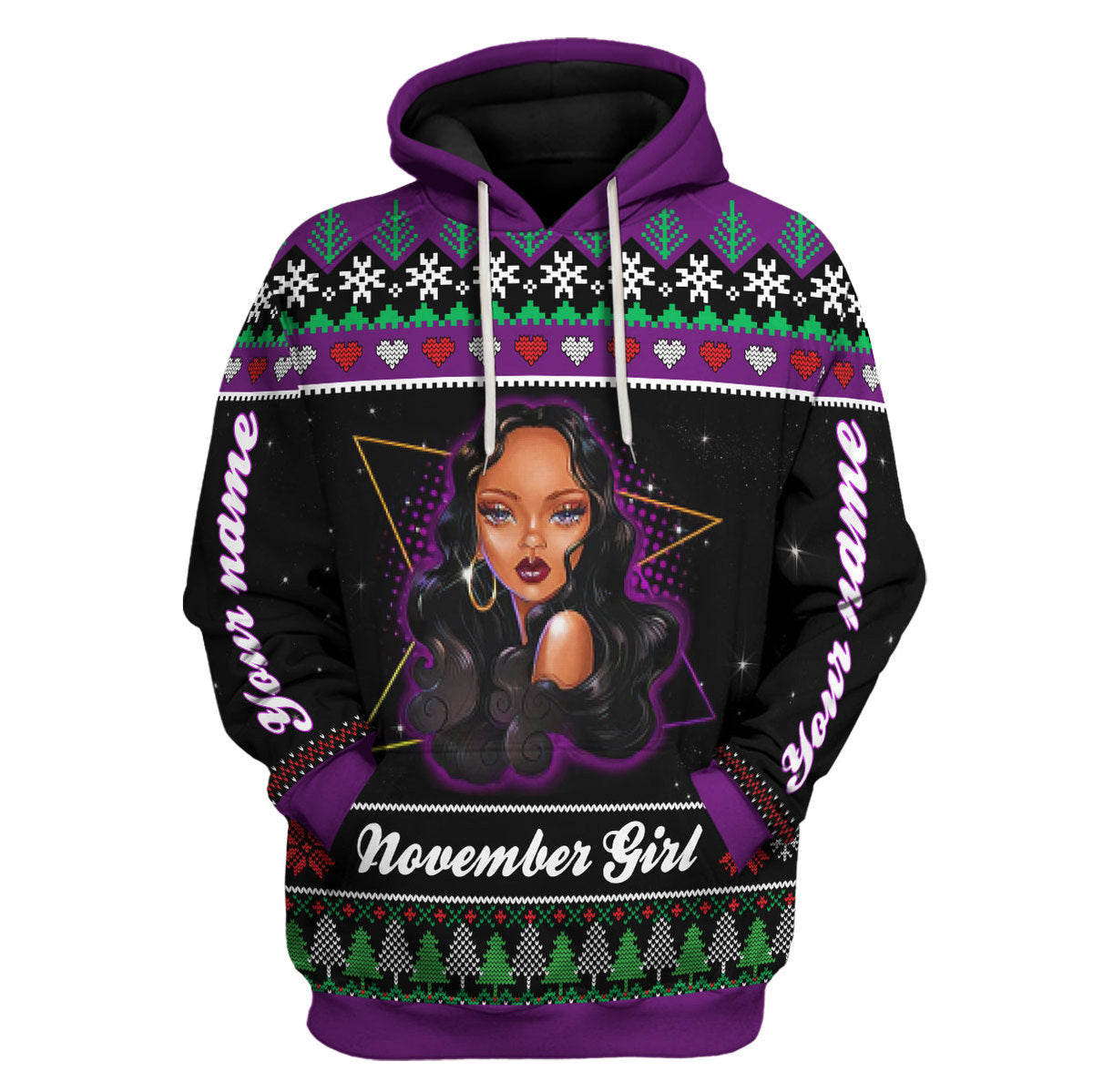 YMskins Personalized Tops November Girl All Over Printed