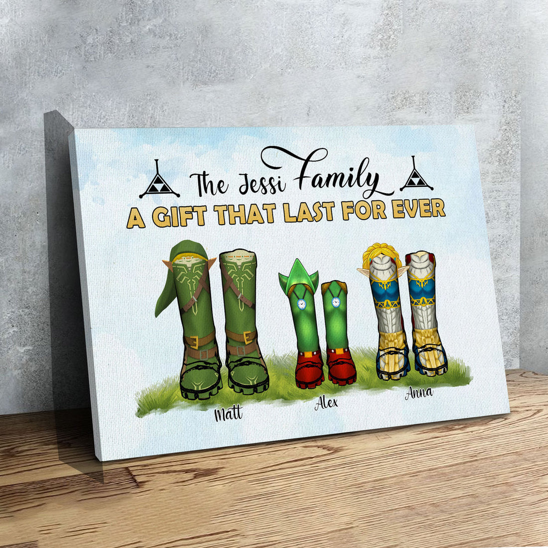 Customized Canvas Poster Wall Art Boots Family Trees