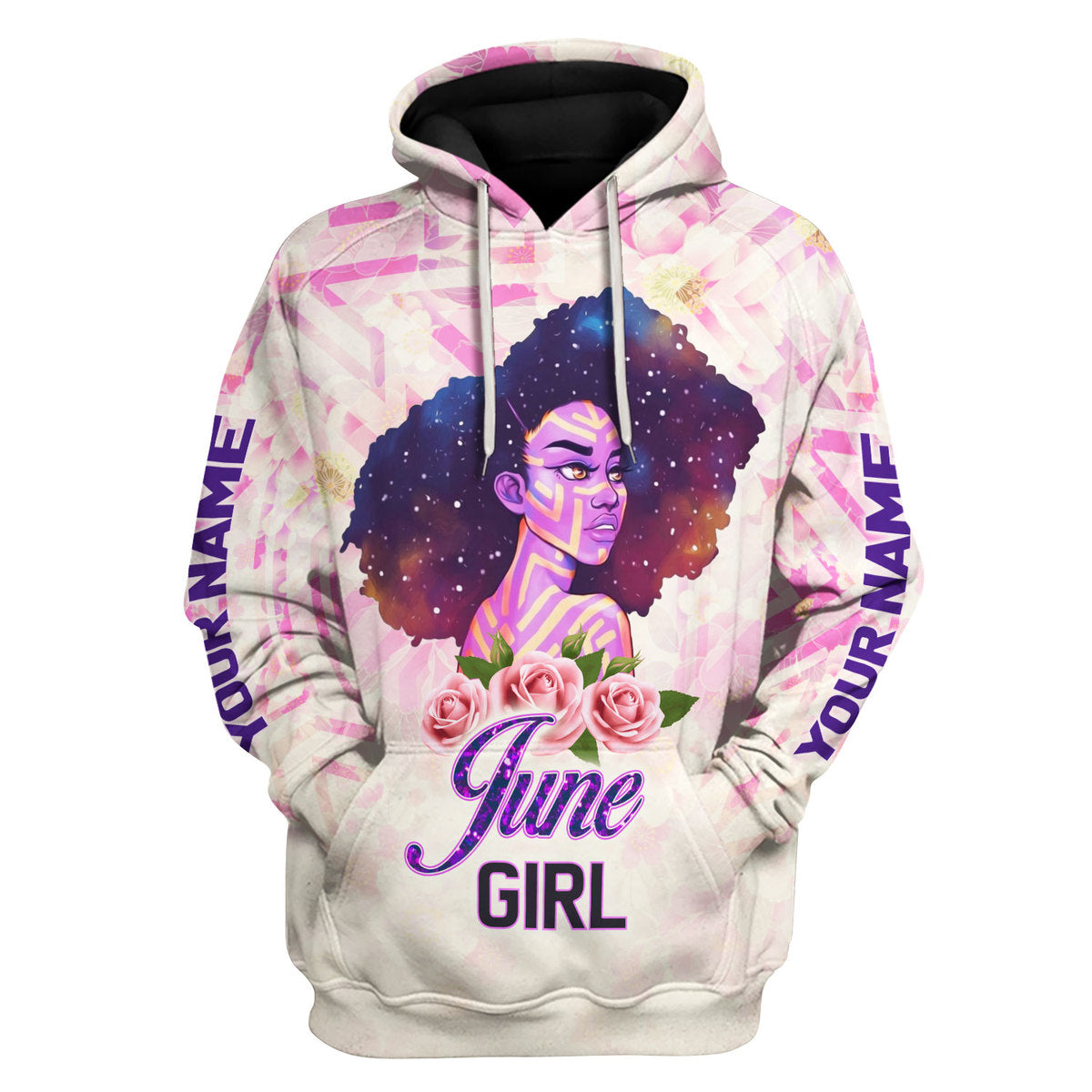 YMskins Personalized Hoodie June Girl All Over Printed
