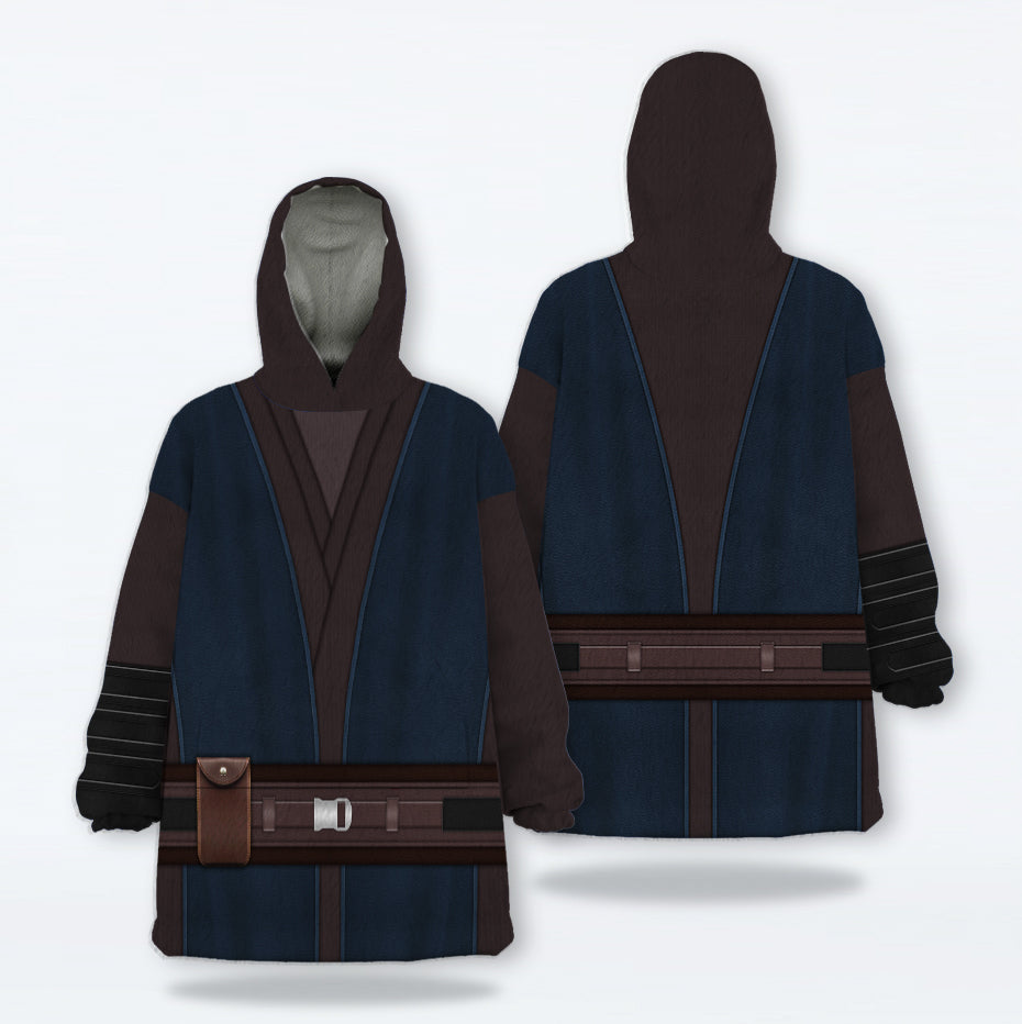 MakerHuman Anakin Skywalker's Jedi Robes Cosplay & Costume Over Size Hoodie Fleece One Size