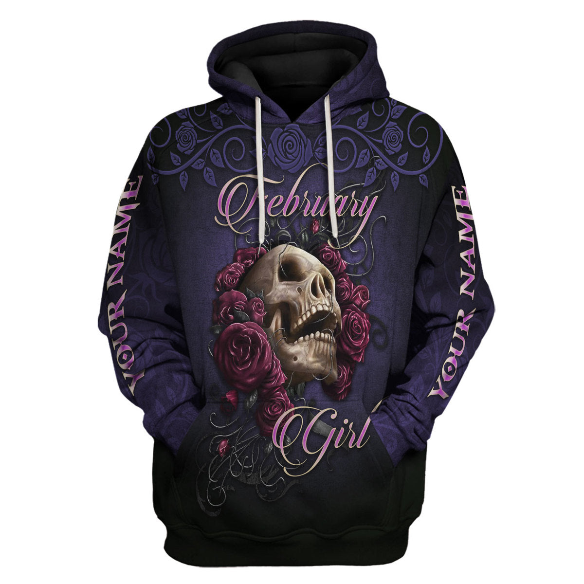 YMskins Personalized Tops I'm A February Girl All Over Printed