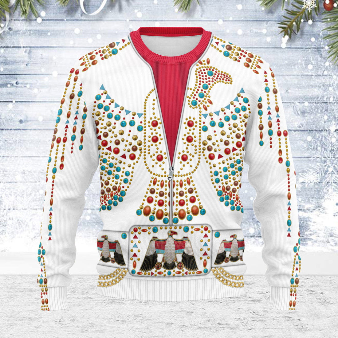 MakerHuman Elvis Thunderbird Christmas Wool Sweater