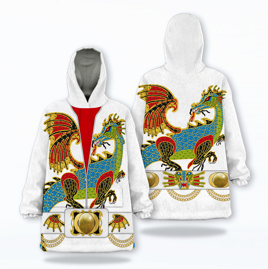 MakerHuman Elvis Presley The Dragon Cosplay & Costume Over Size Hoodie Fleece One Size