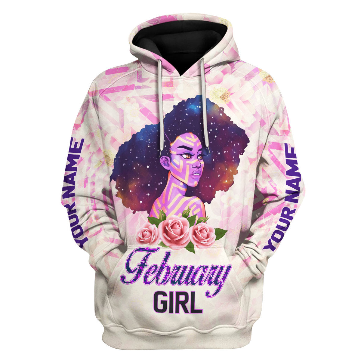 YMskins Personalized Tops February Girl All Over Printed