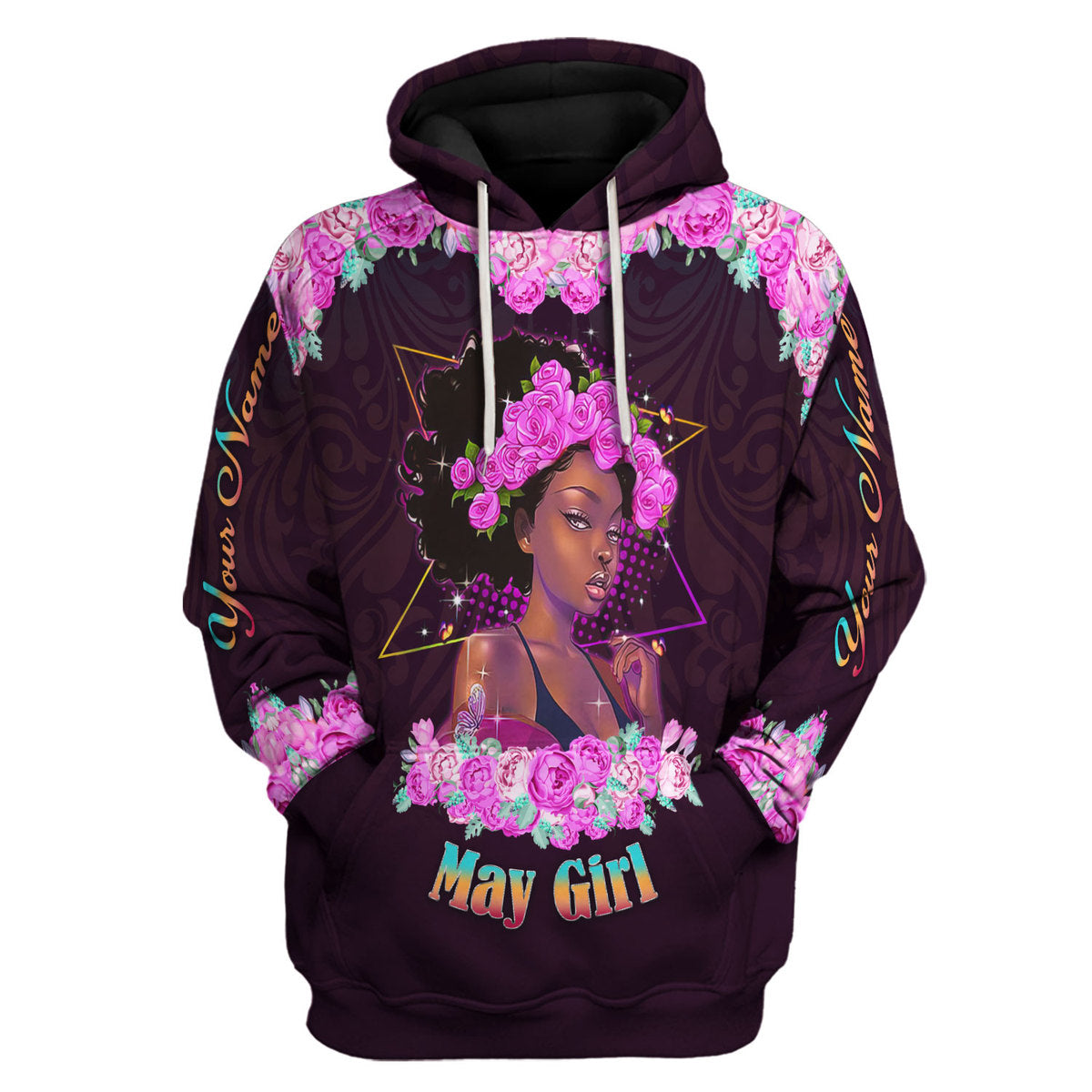 YMskins Personalized Hoodie May Girl All Over Printed