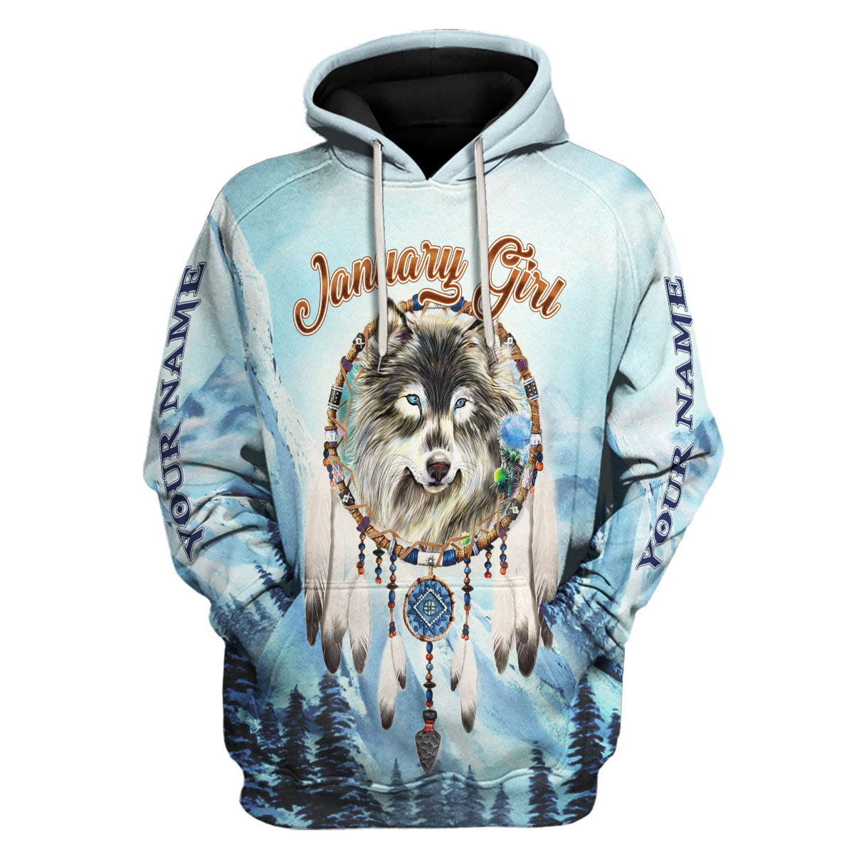 YMskins Personalized Hoodie I Am A January Girl All Over Printed