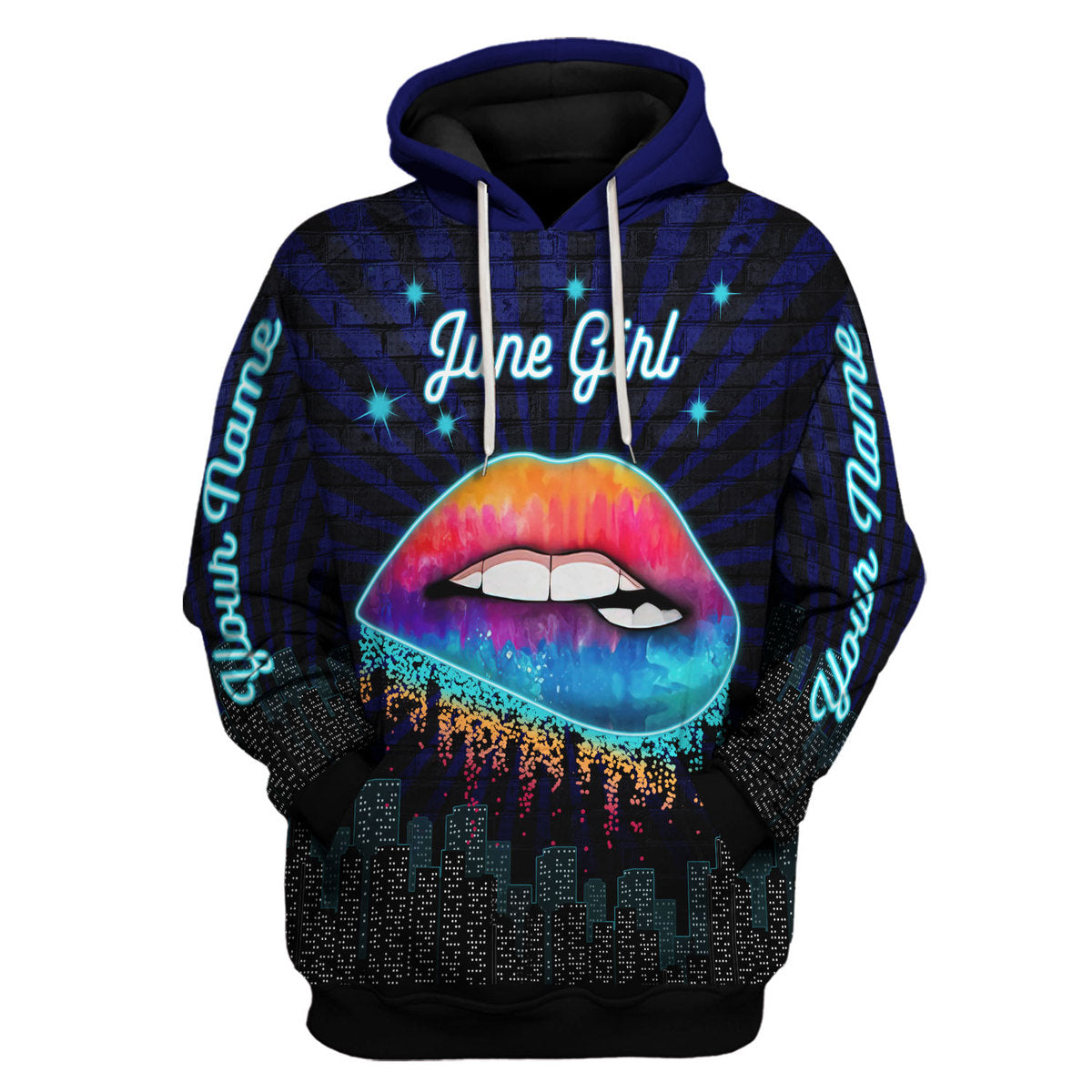 YMskins Personalized Hoodie June Girl All Over Printed