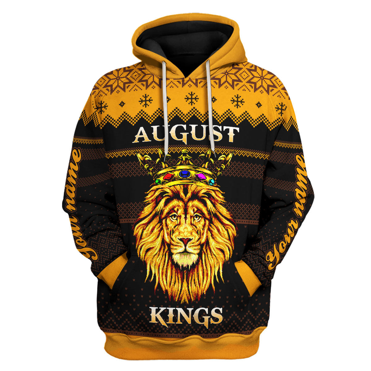 YMskins Personalized Hoodie August Guy All Over Printed